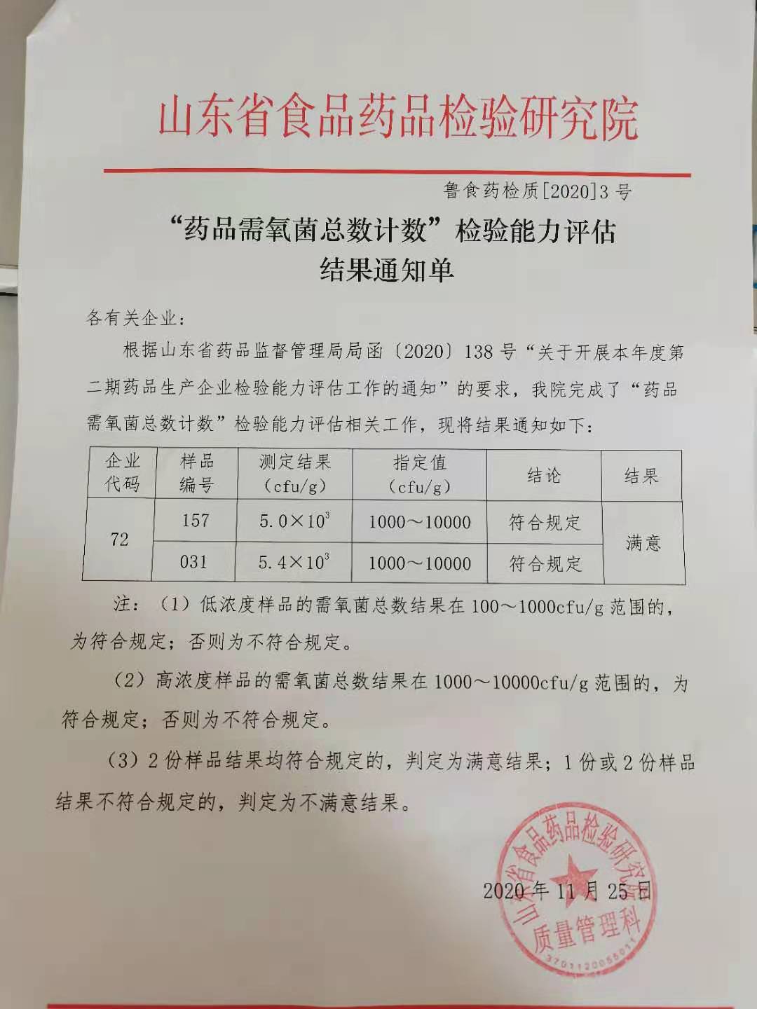 山东食品药品检验研究院-药品需氧菌总数技术检验能力评估.jpg